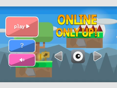 Only Up game cover showing character climbing industrial structures in vertical world
