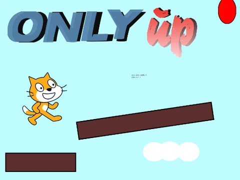 ONLY UP game cover showing character climbing surreal structures