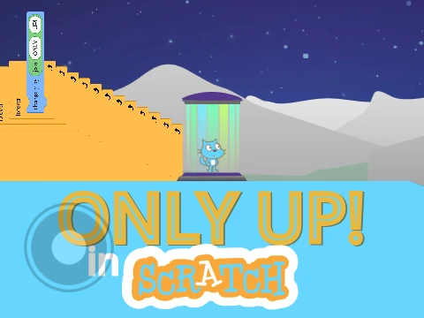 Only Up in Scratch v2 Gameplay - Colorful Block Climbing