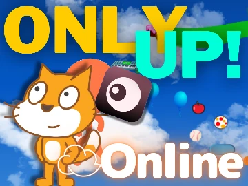 Only Up Scratch online game interface showing platform jumping gameplay
