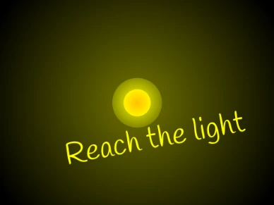 Visual for Reach the Light game showing light and shadow mechanics