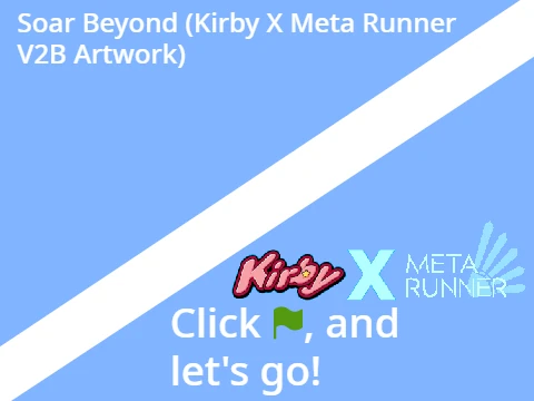 Soar Beyond Kirby X Meta Runner Artwork - Artistic vertical climbing game