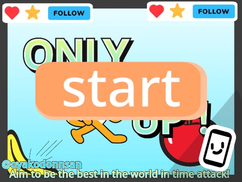 World Record Edition Only Up showing speedrun timer and leaderboards