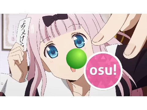 Easy Osu gameplay screenshot showing circles and cursor
