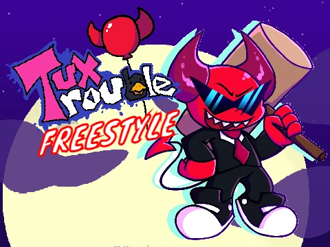 Logo for FNF Tux Trouble Freestyle rhythm mod