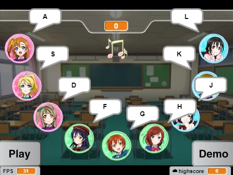 Love Live! School Idol Festival playable beatmap template for Challenge 12 Star difficulty