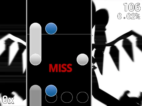 Gameplay screen of OSU by Chace Byers showing note columns