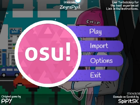 osu! standard remake game logo featuring hit circles