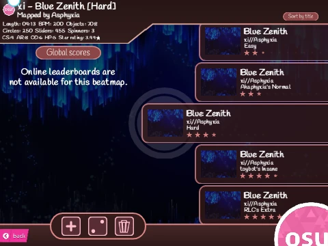 osu Full Remake Original songs