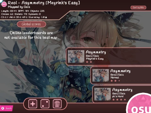 osu! standard rhythm game full remake logo and cover