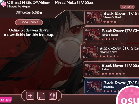 osu Full Remake v2 rhythm game screenshot