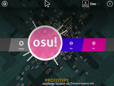 Logo for the osu lazer Scratch Prototype fan project