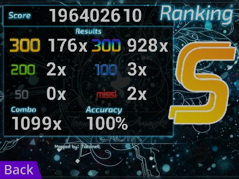 Osu Mania V3 Auto Play Bot Remix game logo and cover image showing a high score