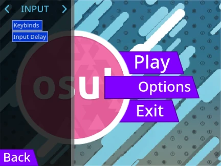 Logo for the Osu Mania V3 camile edeion rhythm game