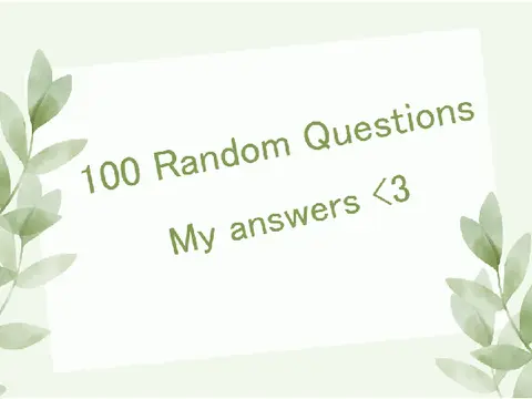 100 Random Questions Remix online personality quiz game