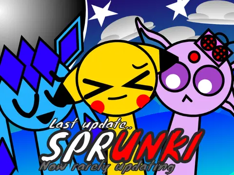 Sprunki Pokémon mod logo featuring Pokémon characters music game