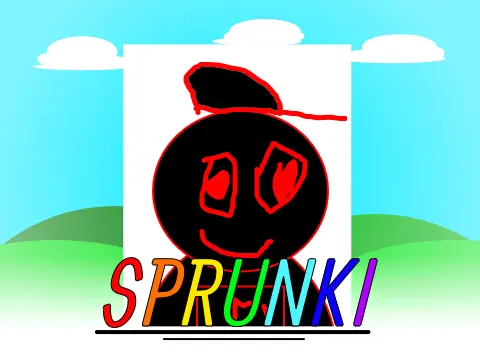 Logo for the Sprunki music mod 