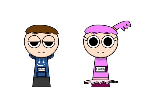 Aiden and Laddy in Sprunki Style Game Cover