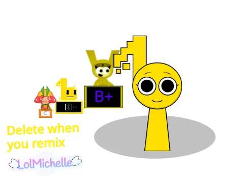 Fan art logo showing ƅ and Grapefruit Cookie characters redesigned as Sprunkies