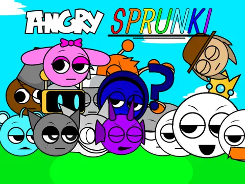 Angry Sprunki Version Logo - Definitive Horror Mod Game