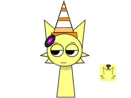 Work-in-progress animation of Sprunki OC Mellow character with piano music features