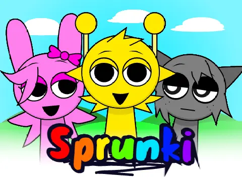 Art Alive Sprunki Night Time featuring Sprunki characters in night setting