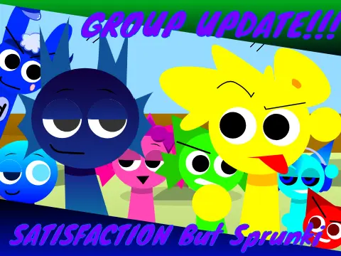 Ayocs Satisfaction game with Sprunki team characters update cover image