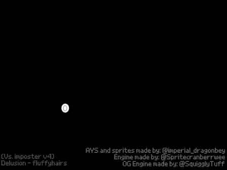 Logo for the AYS Delusion vs Imposter V but Sprunki Phase Two Remix crossover game