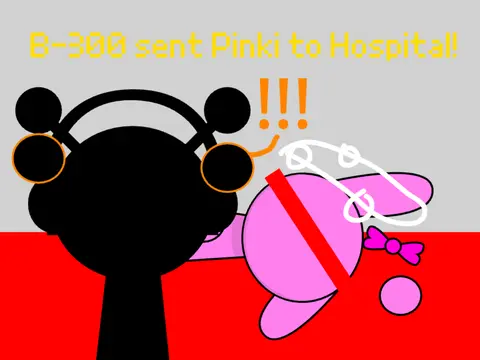 b-300 sent pinki to hospital endless presses x sprunki meme