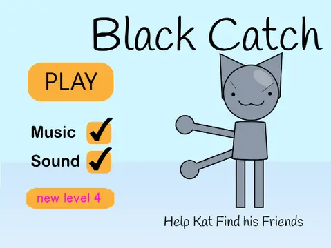 Logo for the Black Catch a Sprunki x Incredibox Kats platformer action game demo