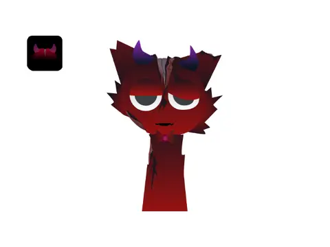 Cameron Crimson Sprunki character with standard and electrocuted versions