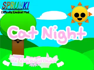 Cat Night Original Meme Sprunki Game with emojicat characters and difficulty levels