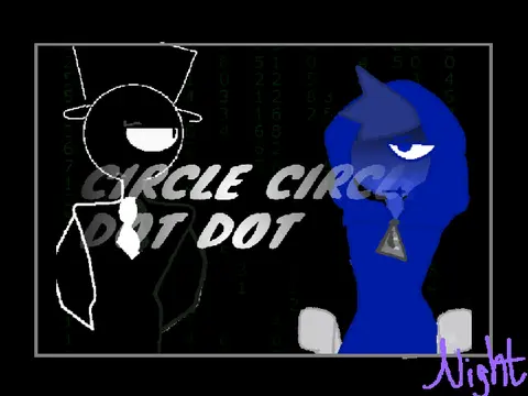 Circle Circle Dot Dot sprunki meme v2 artistic logo with character design
