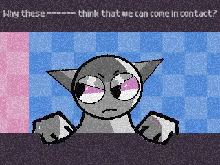 Contact Sprunki Gray game logo featuring gray-themed character interactions