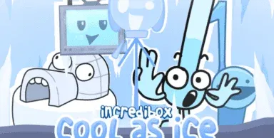 Cool as Ice Sprunki Game Logo featuring frosty characters