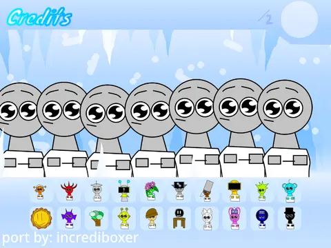 Cool as Ice Sprunki Babies characters in frosty winter theme