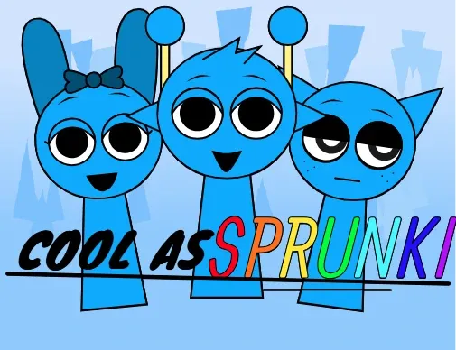 Cool As Sprunki game logo featuring icy Sprunki characters