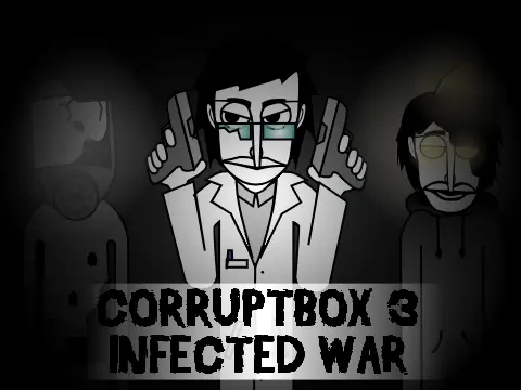 Logo for the Sprunki mod Corruptbox 3: Infected War