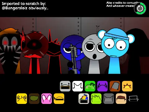 Official logo for Corruptbox But Sprunki Retake 2 game featuring Sprunki characters