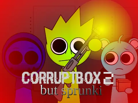 Official artwork for Corruptbox2 But Sprunki Mod featuring Sprunki characters