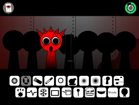 Corruptox Sprunki Remix game cover showing modified Sprunki content with warning labels