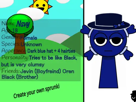 Custom Made Sprunki Navy Game Logo