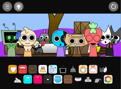Dandy's World But Sprunki Incredibox Mod Game Cover