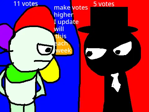 Dandy's world versus sprunki remix comparison game with voting feature