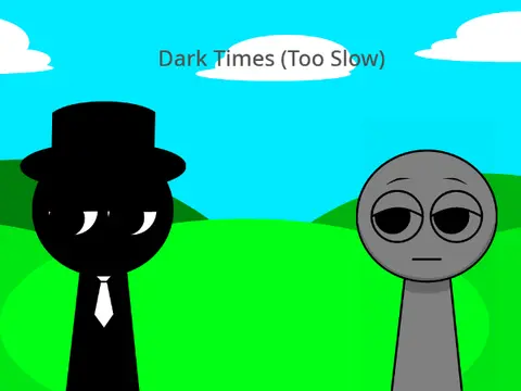 Logo for Dark Times and Raging Hell game, a dark-themed Sprunki experience
