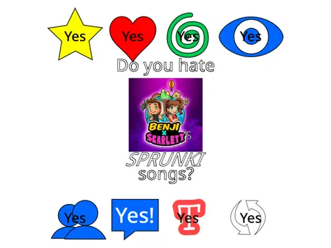 Community-driven Sprunki songs remix game cover showing interactive voting elements