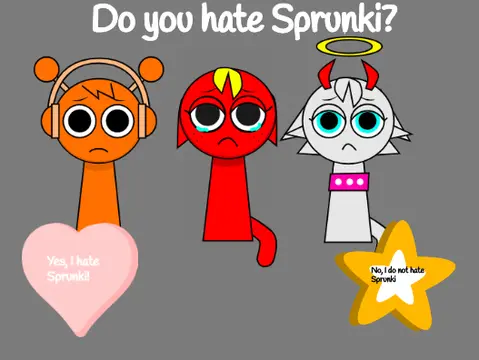 Do You Hate Sprunki Game Cover - Angry Sprunki Characters