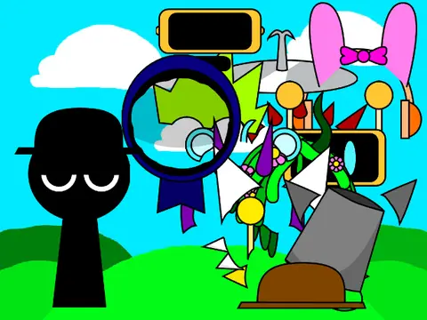 Customization interface for the Dress Up A Sprunki Polo Remix game