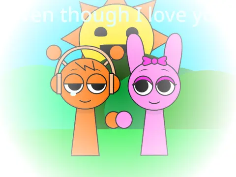 Cover image for the romantic Sprunki animation 