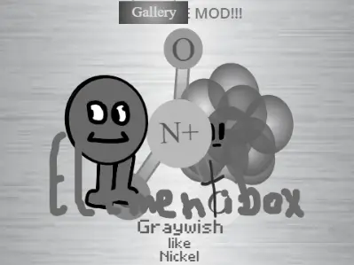Logo for the fanmade game Elementibox Graylish as Nickel Beta